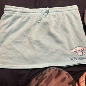 Cute Blue Skirt with Cartoon Design